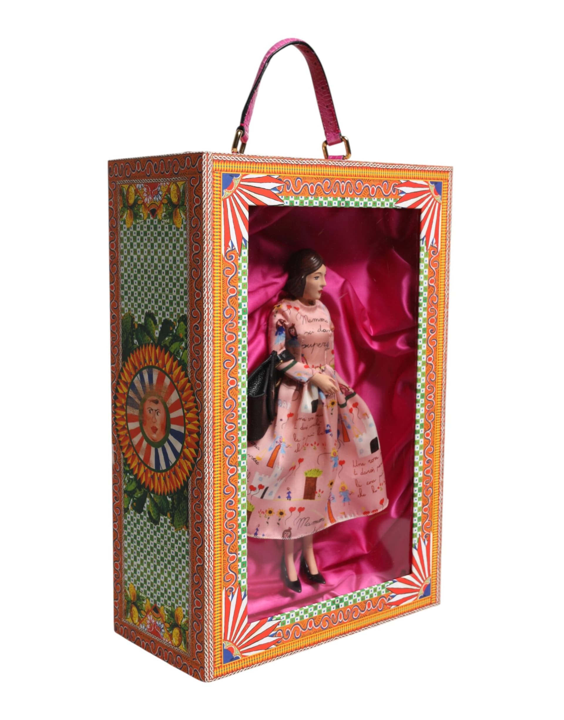 Pink Dress Ceramic Porcelain Fashion Leather Sicily Dolls - 3