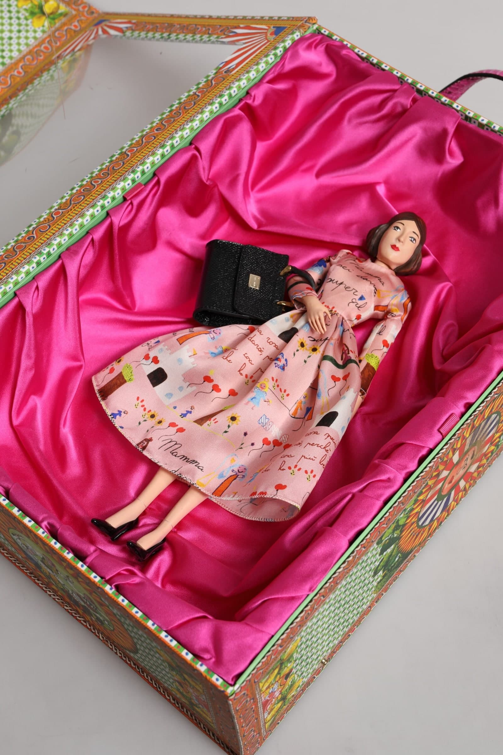 Pink Dress Ceramic Porcelain Fashion Leather Sicily Dolls - 7