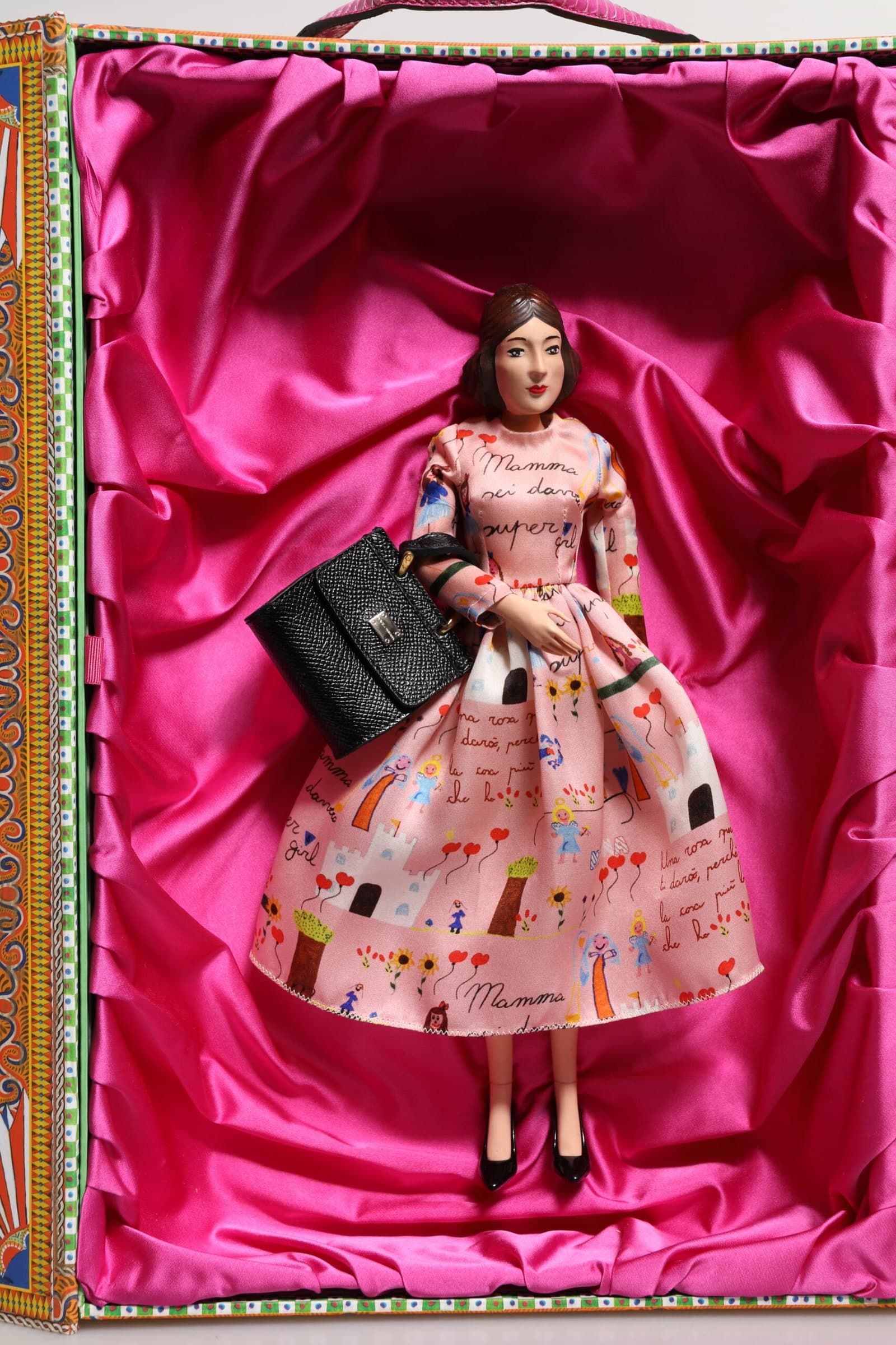 Pink Dress Ceramic Porcelain Fashion Leather Sicily Dolls - 8