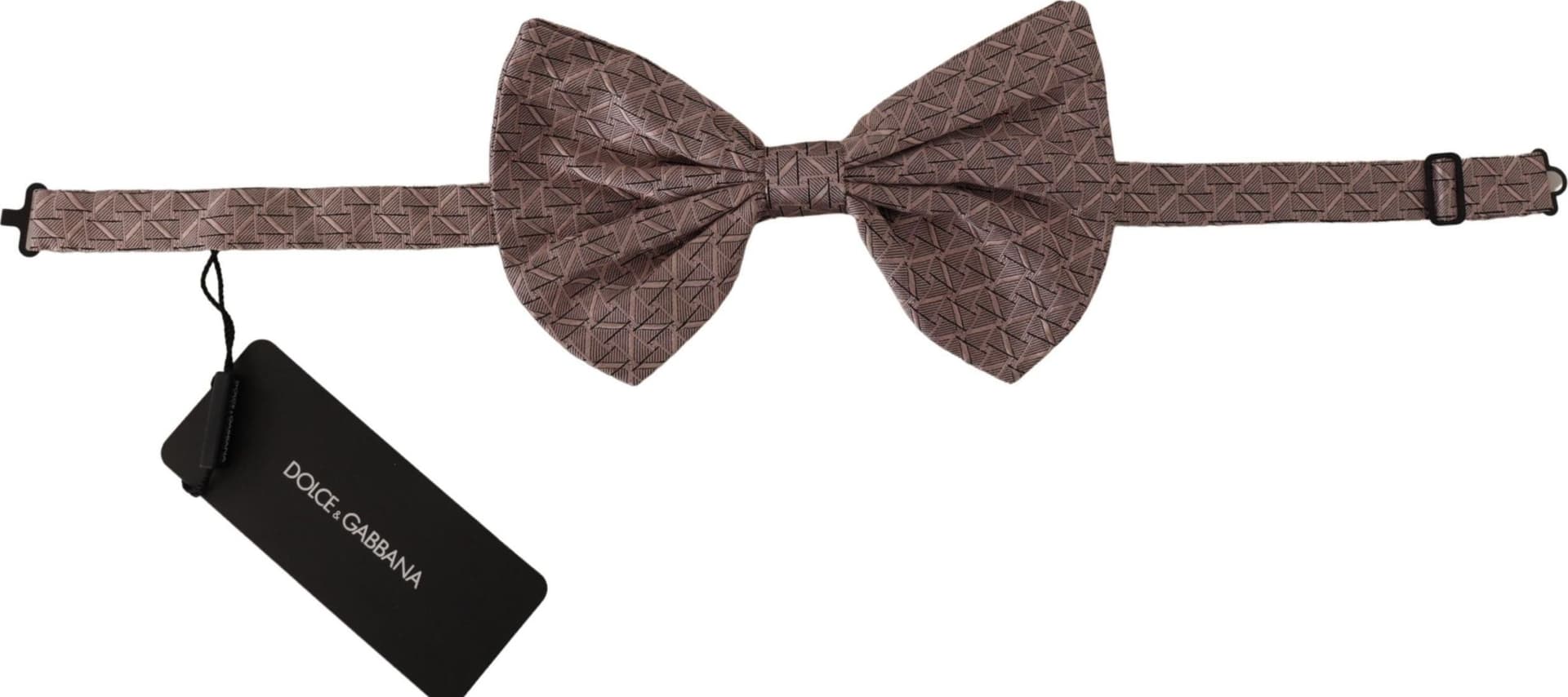 Gray Fantasy Print Adjustable Neck Papillon Bow Tie - 4