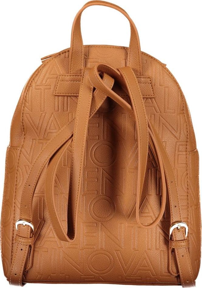 Brown Polyurethane Women's Backpack - 2