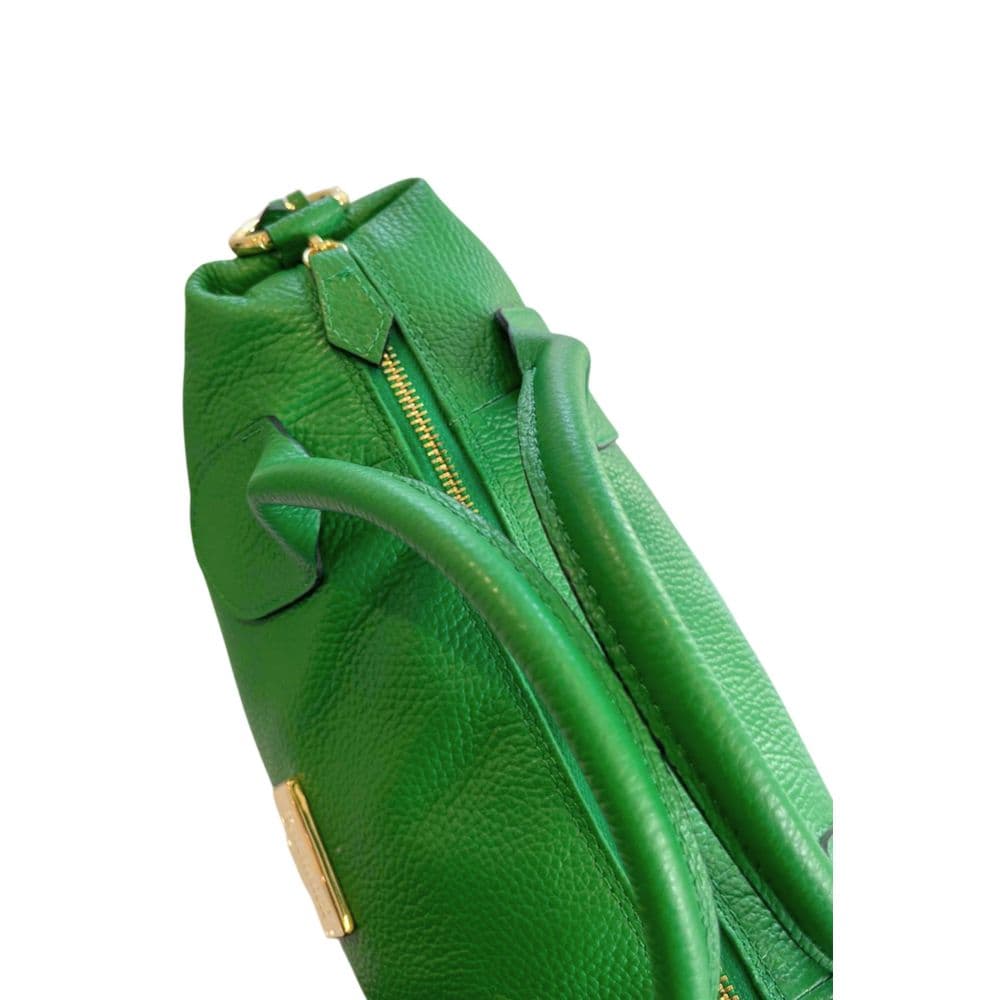 Green Leather Women Handbag - 7
