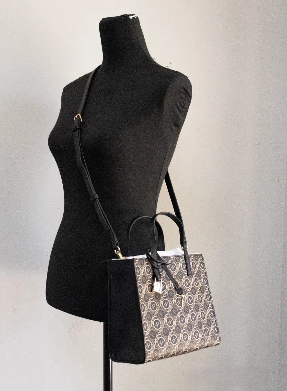 Marc Jacobs Mini Grind Signet Printed Leather Crossbody Tote Handbag Purse - 4