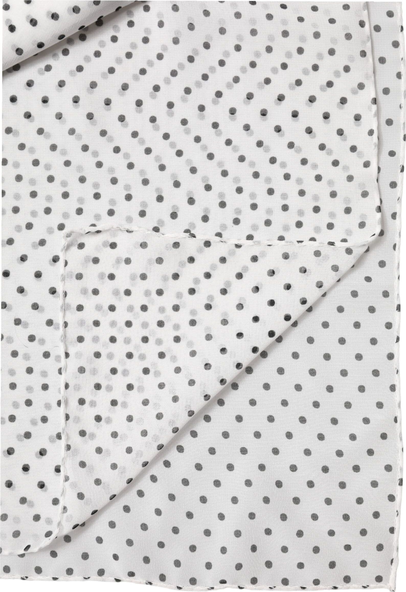 White Polka Dot Polyester Shawl Scarf - 2