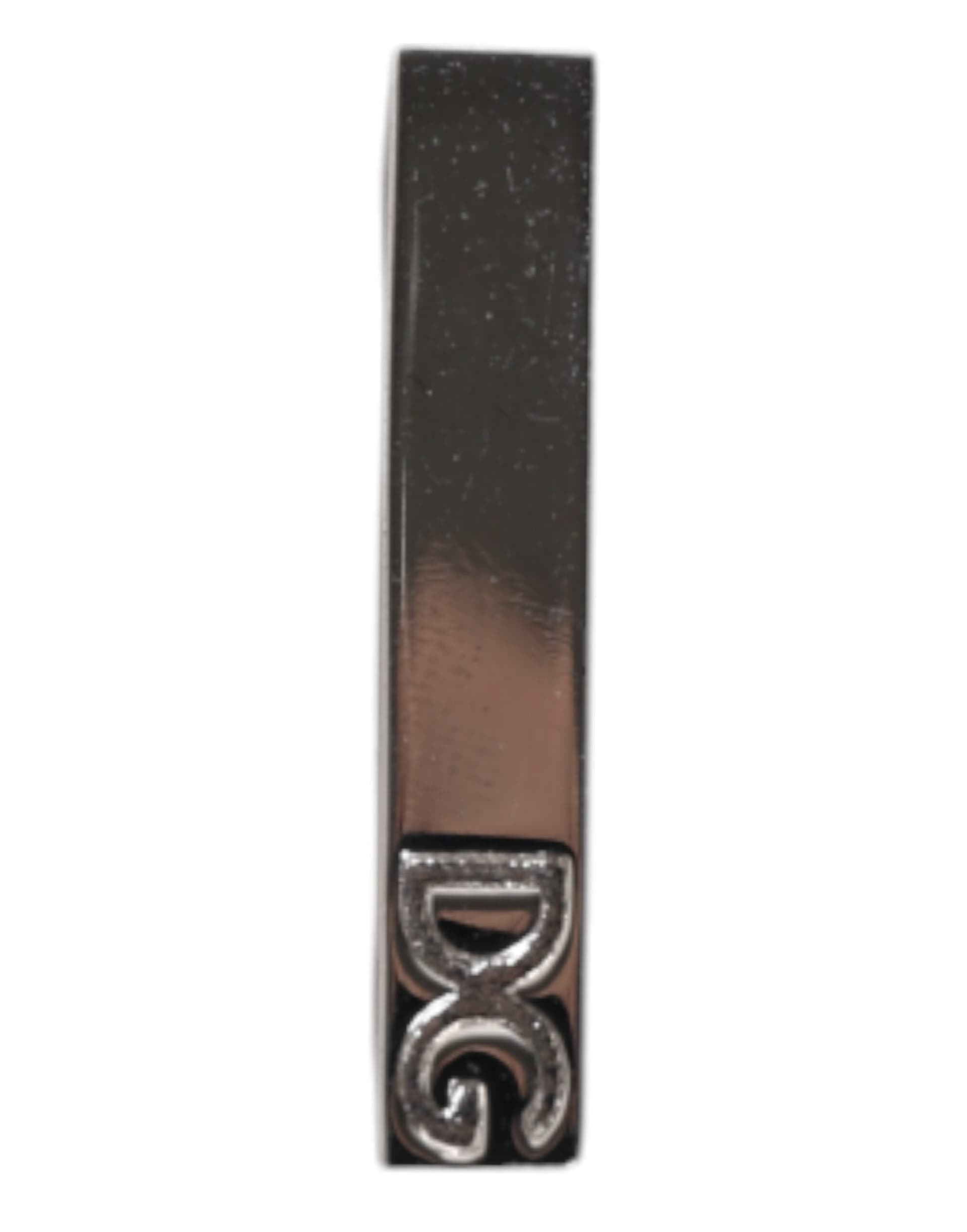 Silver Tone Brass Logo Branded Tie Clip Bar - 2