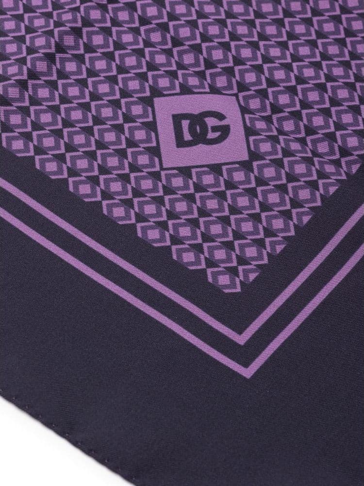 Purple Silk Pocket Square - 2