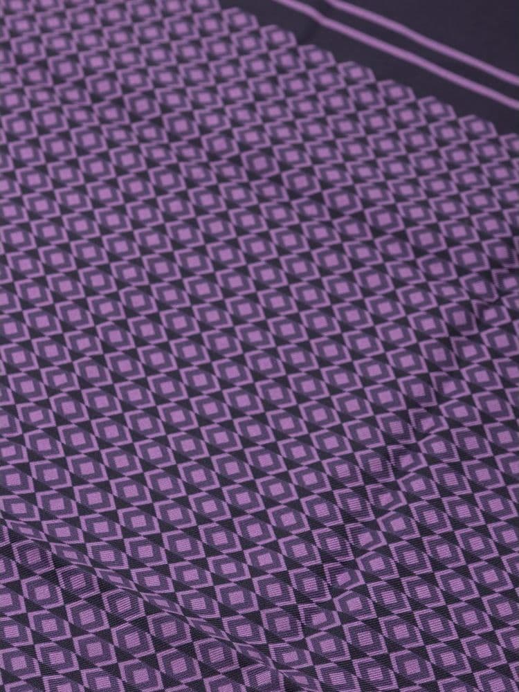 Purple Silk Pocket Square - 3