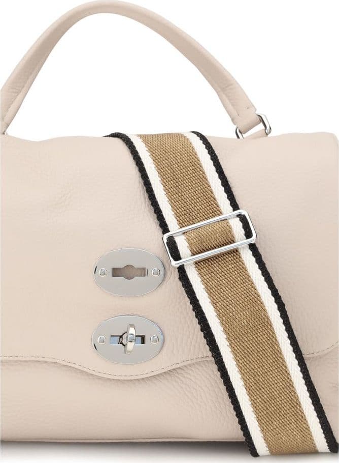 Beige Calf Leather Bos Taurus Handbag - 4