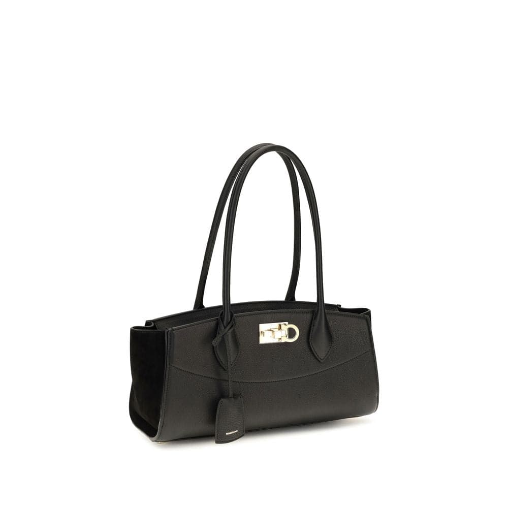 Black Calf Leather Bos Taurus Shoulder Bag - 2