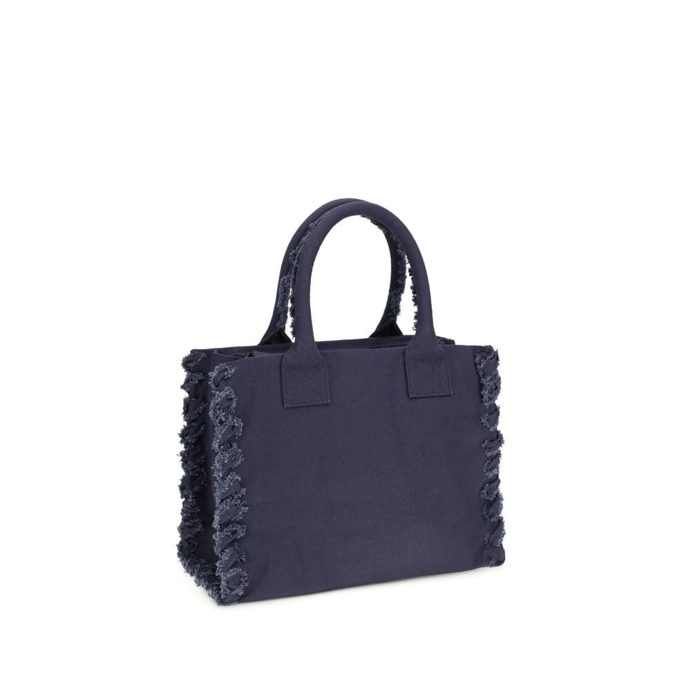 Blue Cotton Shoulder Bag - 3