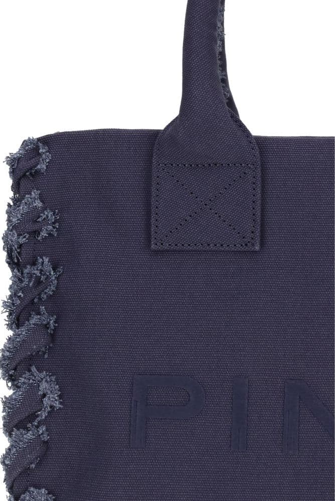 Blue Cotton Shoulder Bag - 4