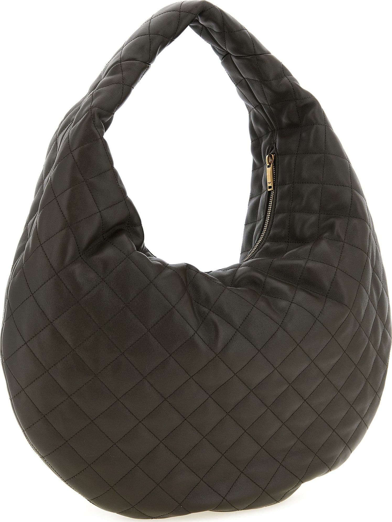 Brown Lamb Leather Shoulder Bag - 2
