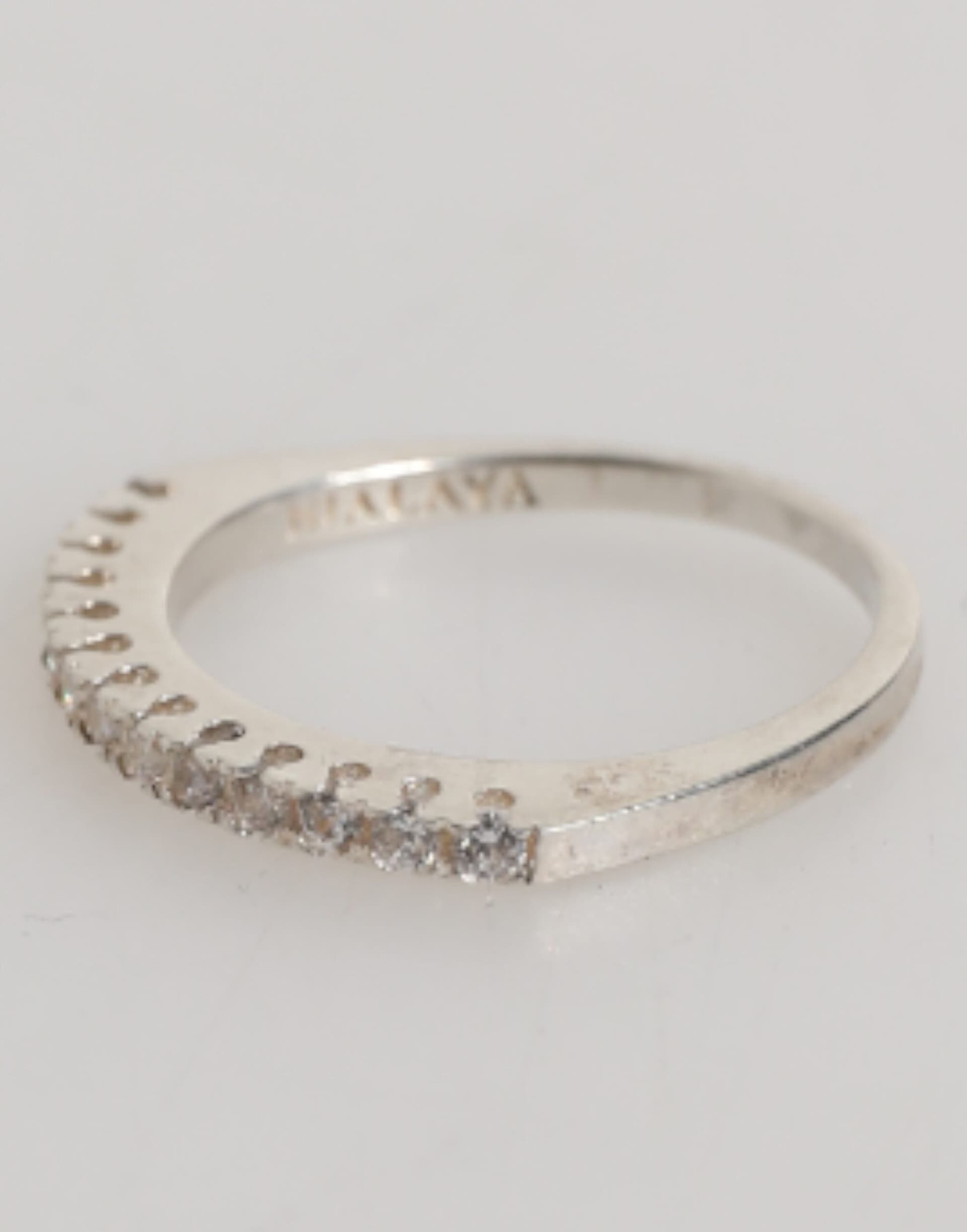 Sterling Silver 925 Band Pave CZ Crystal Eternity Ring - 3