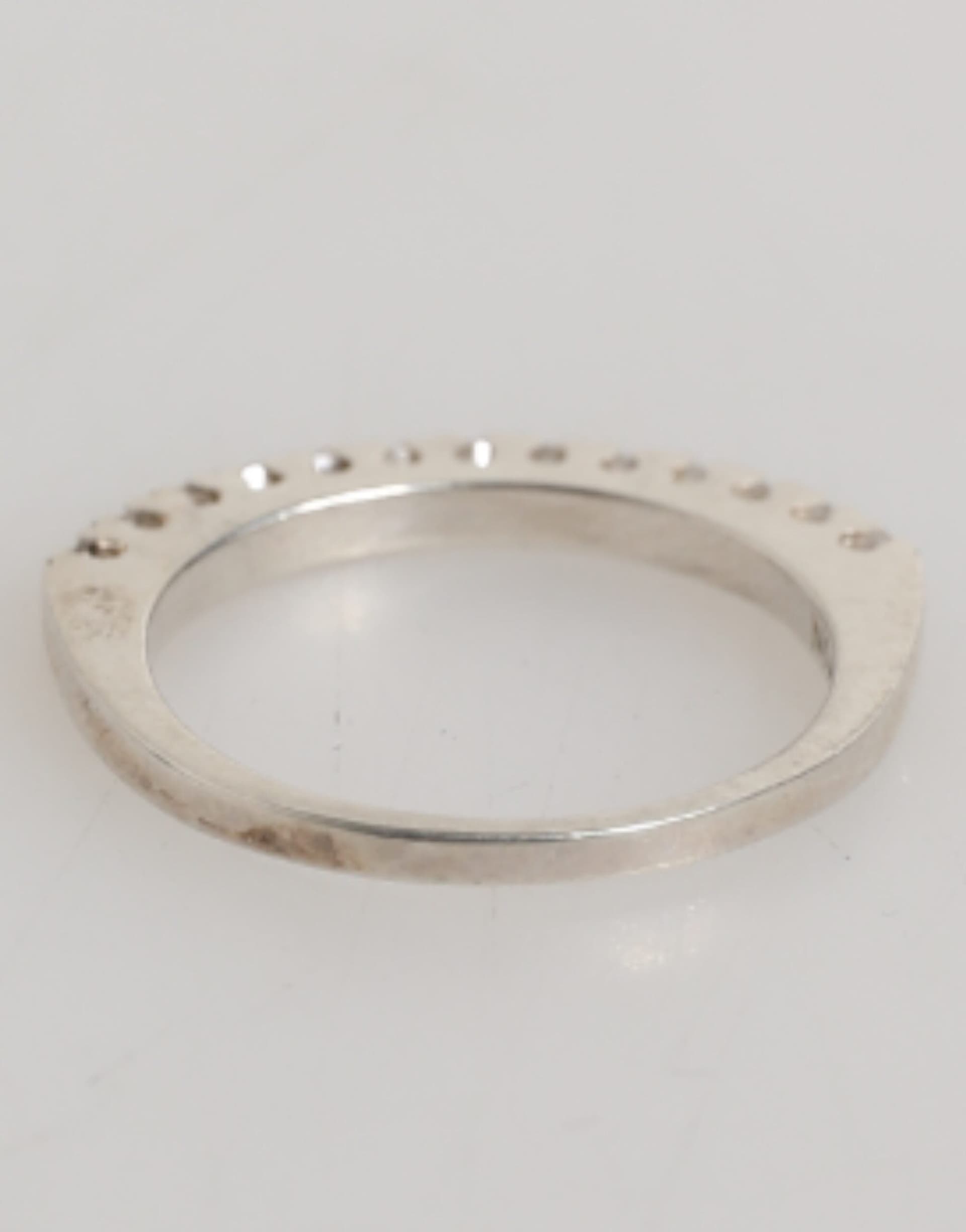 Sterling Silver 925 Band Pave CZ Crystal Eternity Ring - 4