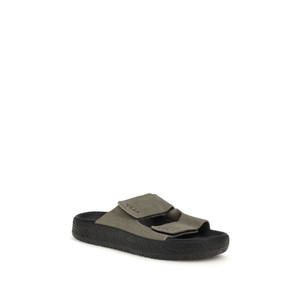 Bicolor Calf Leather Bos Taurus Flat Sandals - 2