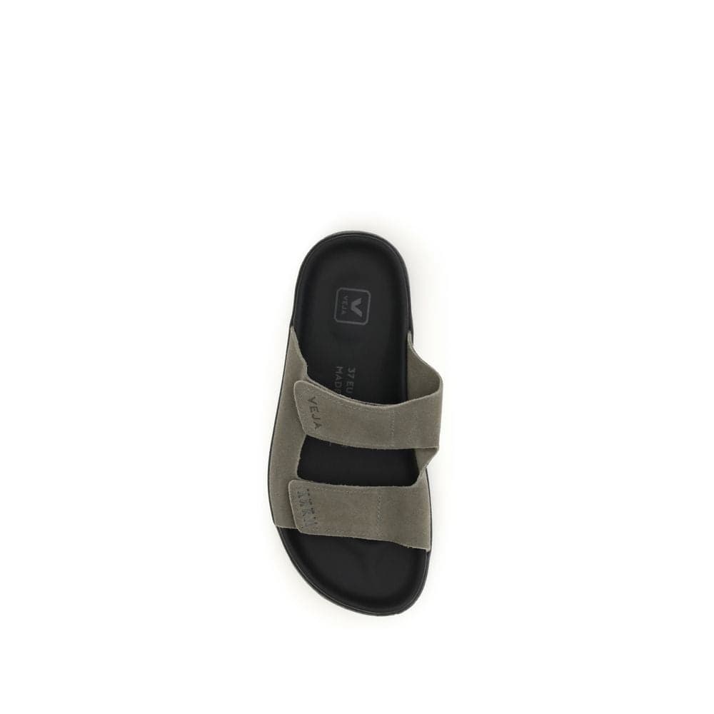 Bicolor Calf Leather Bos Taurus Flat Sandals - 4