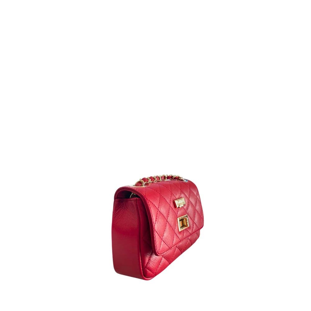 Red Leather Women Crossbody Bag - 2