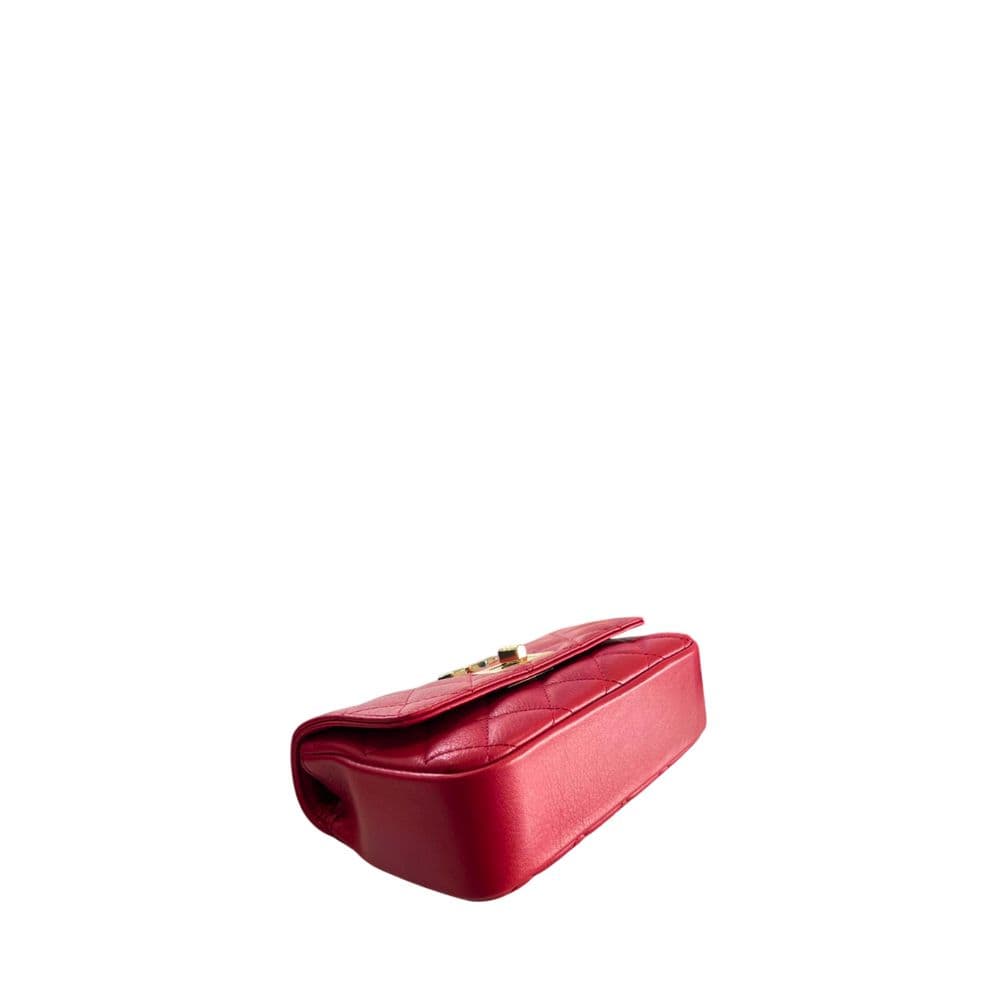Red Leather Women Crossbody Bag - 4