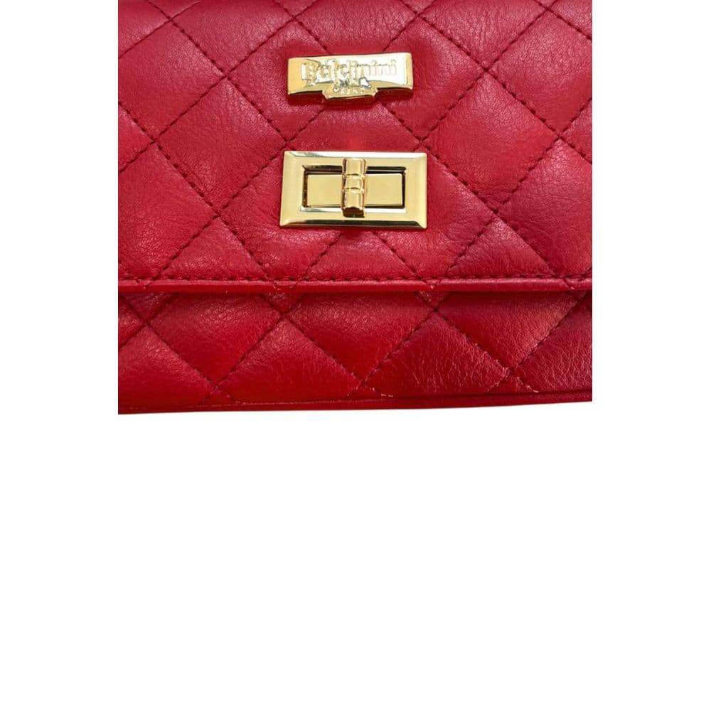 Red Leather Women Crossbody Bag - 6