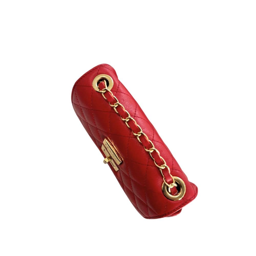 Red Leather Women Crossbody Bag - 8