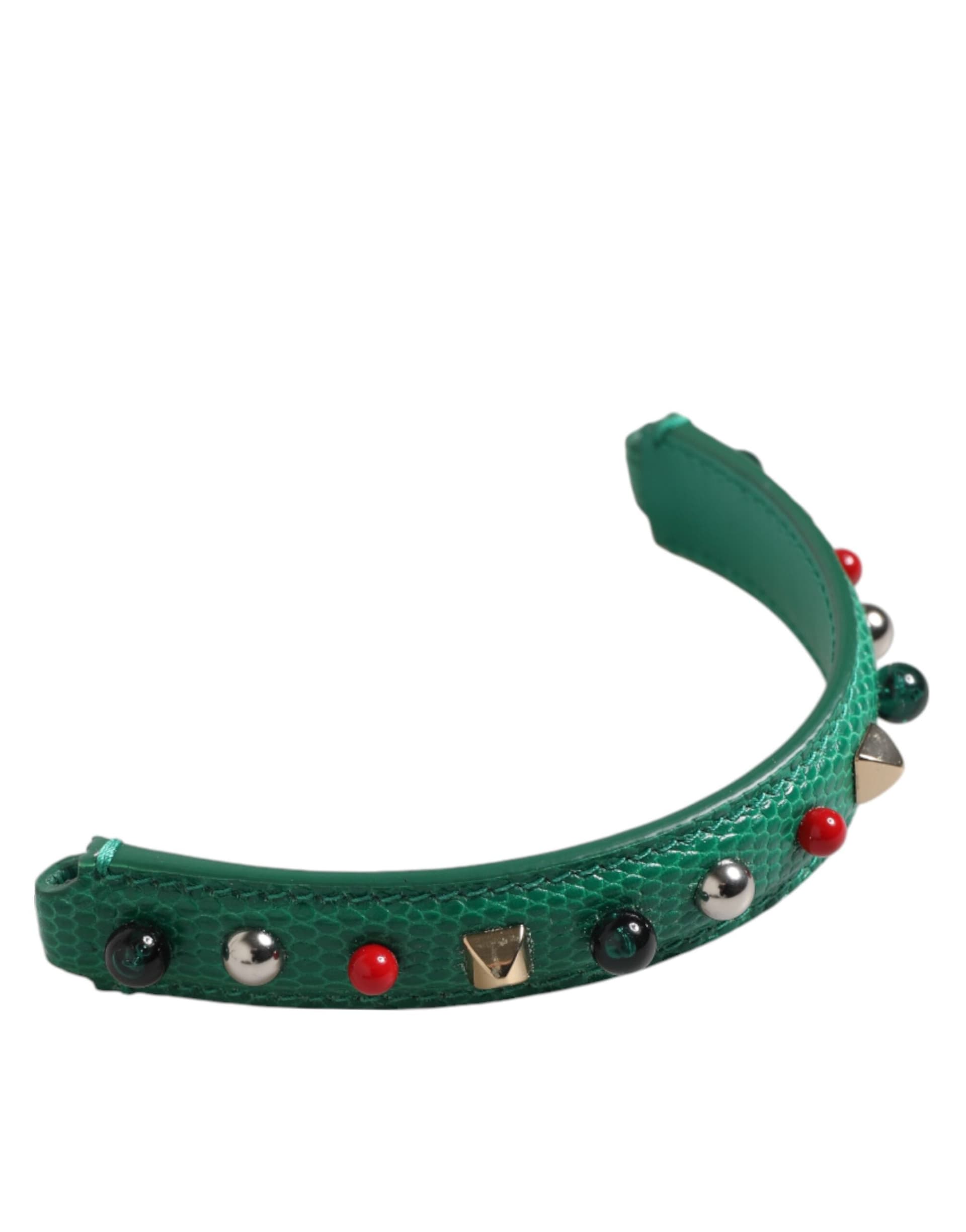 Green Embellished Leather Bag Handle Women Shoulder Strap - 4