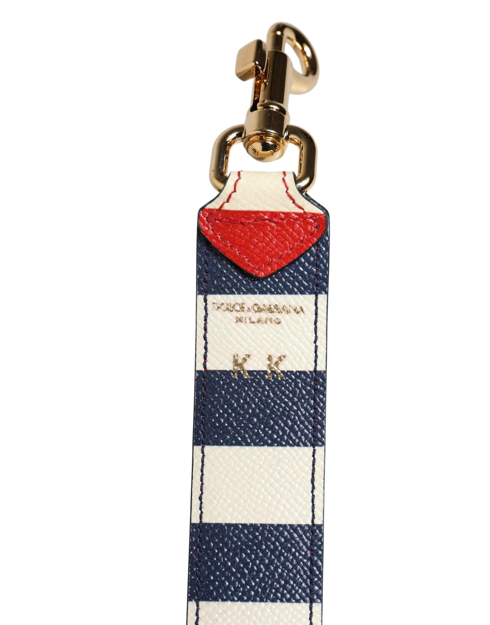 Multicolor Leather Striped Bag Accessory Shoulder Strap - 2