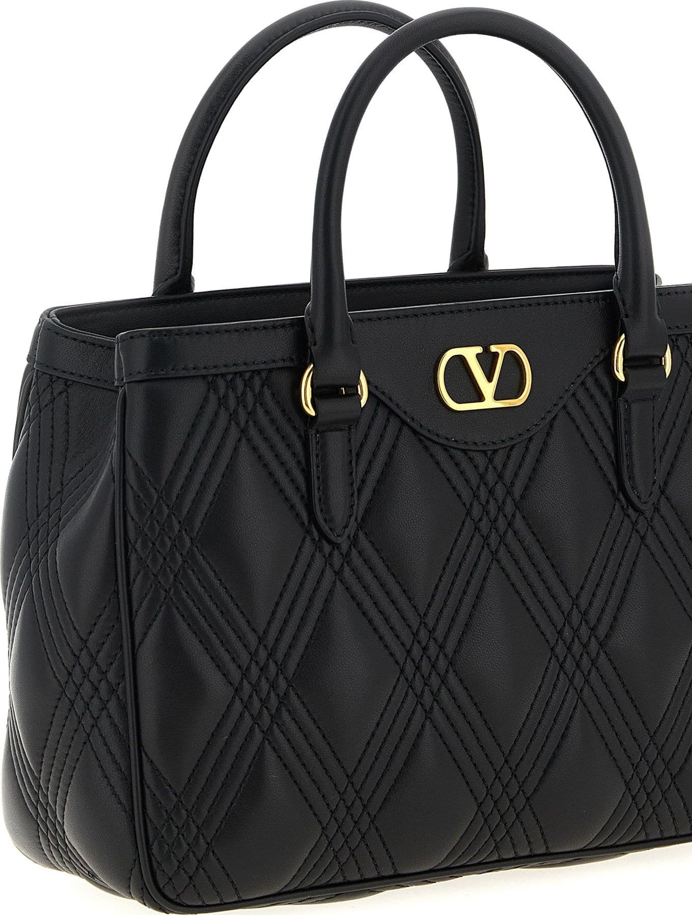 Black Lamb Leather Handbag - 3