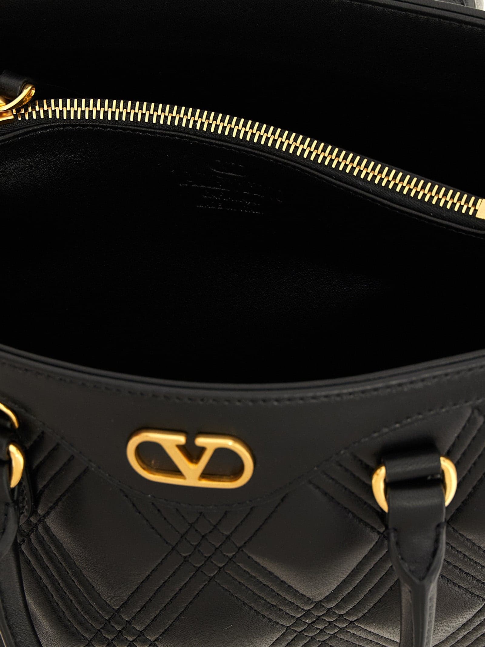 Black Lamb Leather Handbag - 4