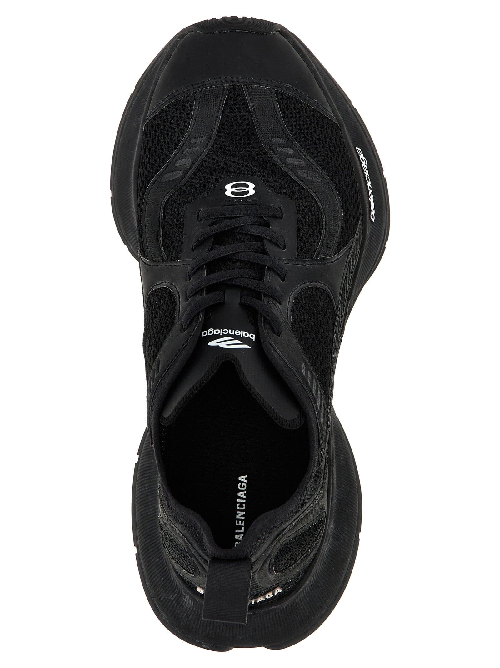 Black Polyester Athletic Sneakers - 4