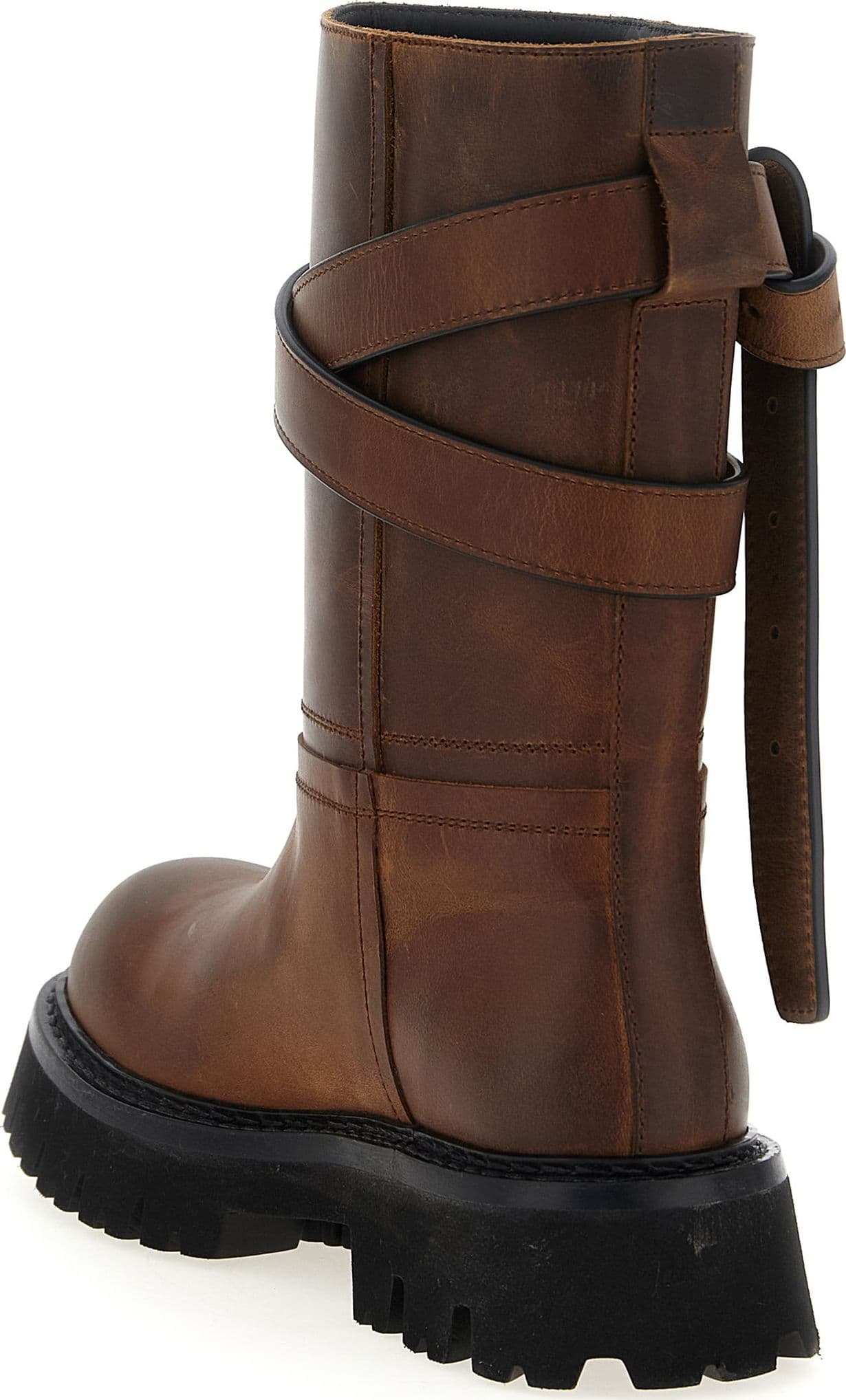 Brown Velvet Leather Over The Knee - 3