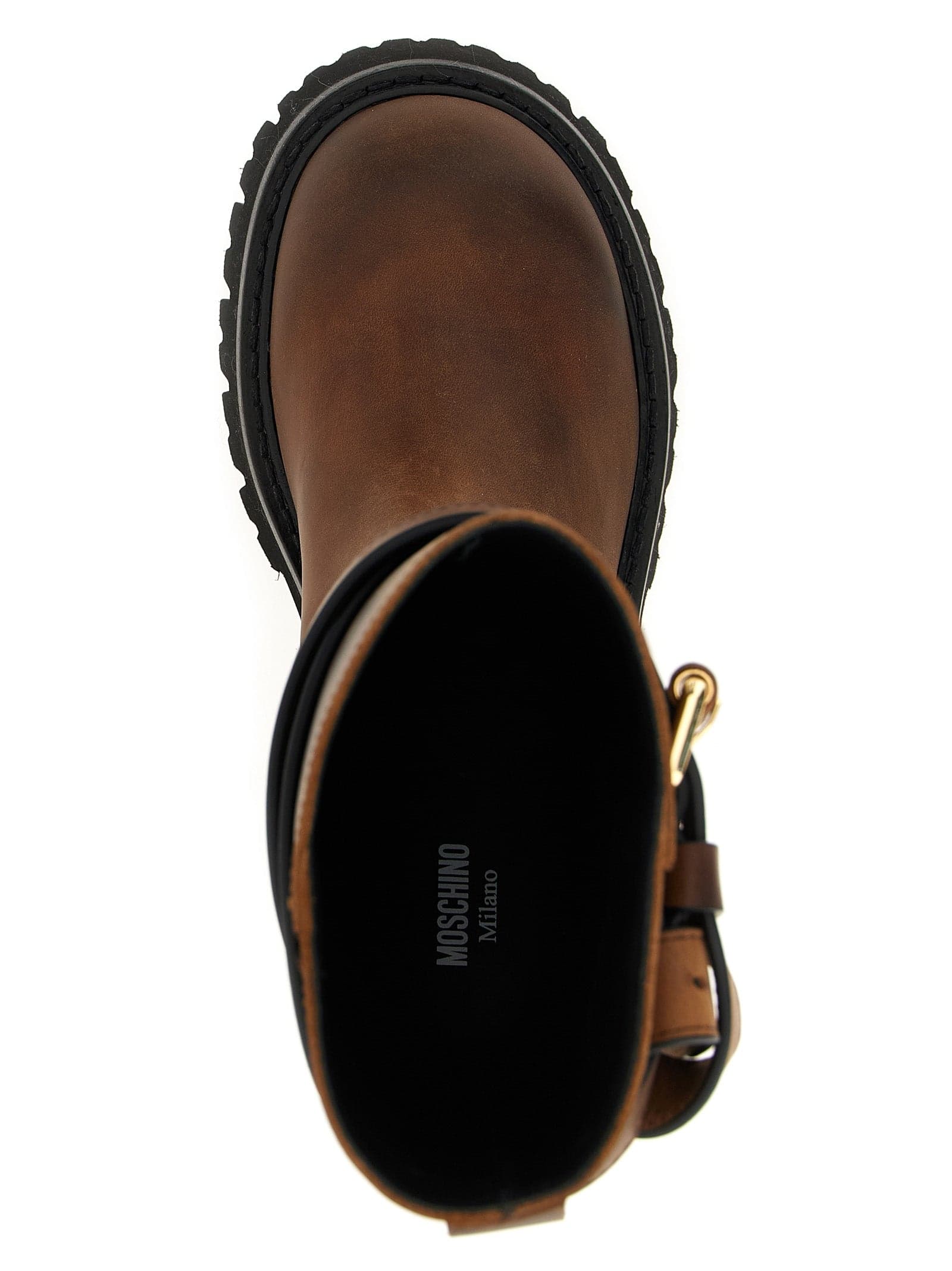 Brown Velvet Leather Over The Knee - 4