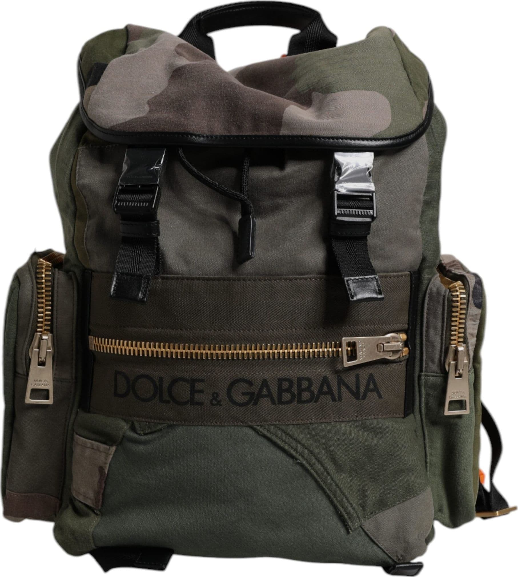 Military Green Patchwork Travel Backpack Bag - 5