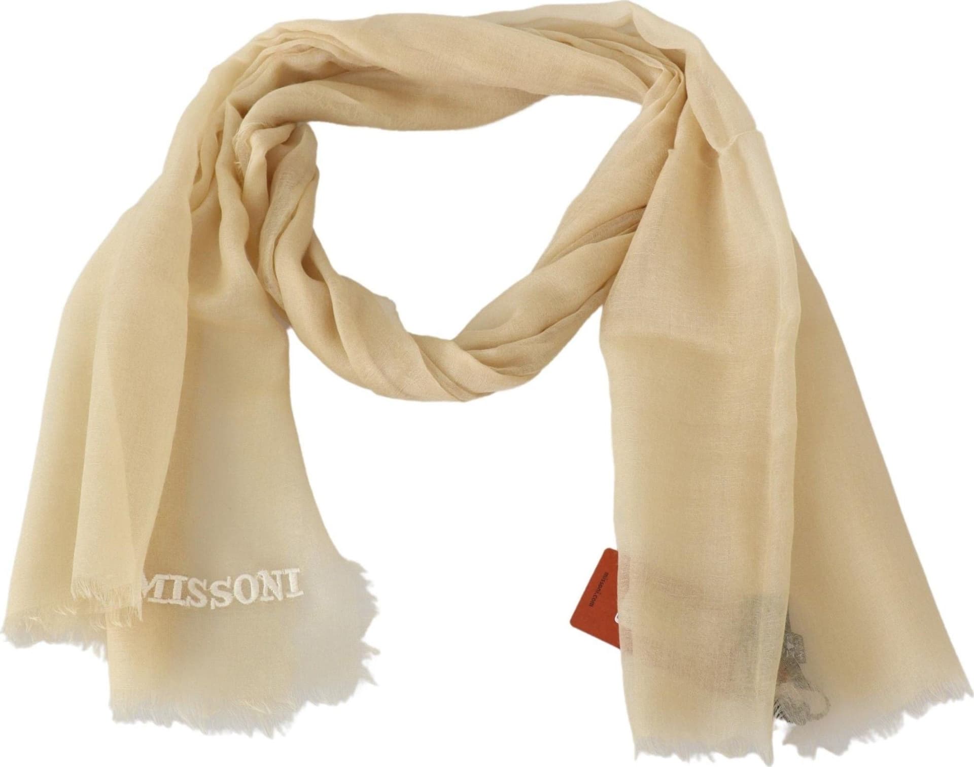 Beige Cashmere Unisex Neck Scarf - 2