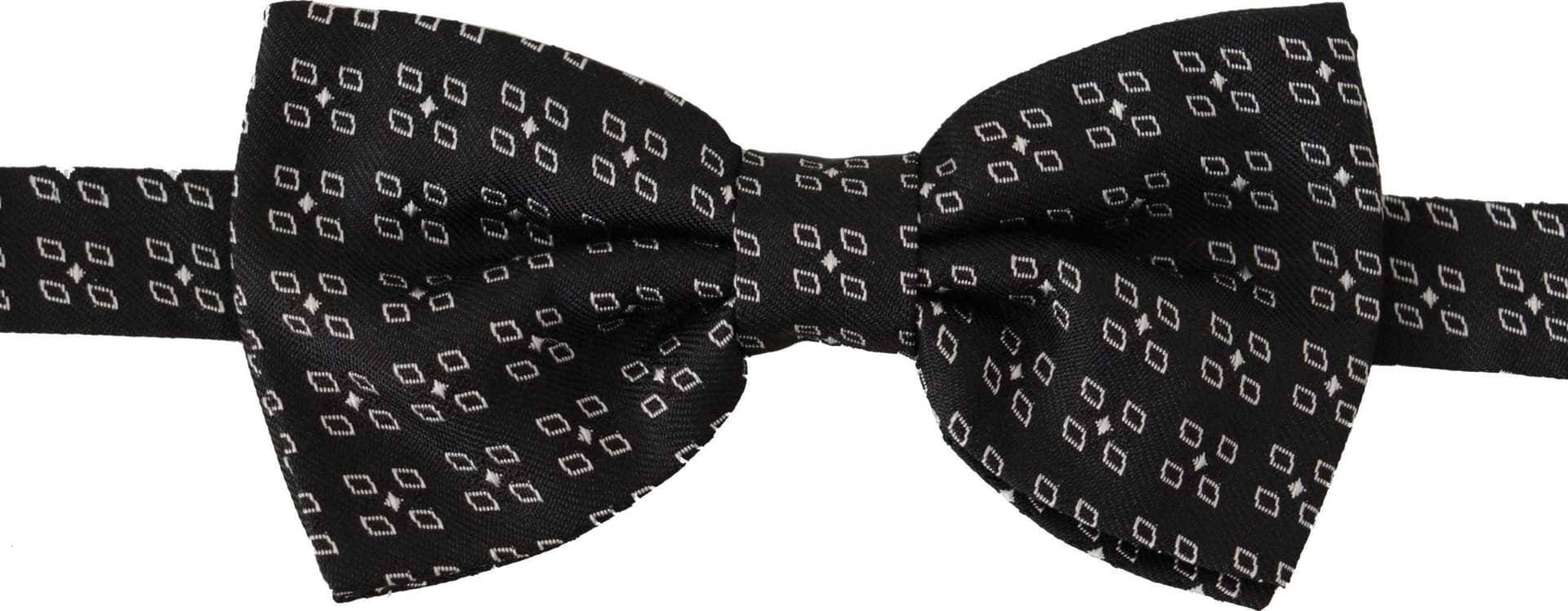 Black White Polka Dot 100% Silk Neck Papillon Tie - 5