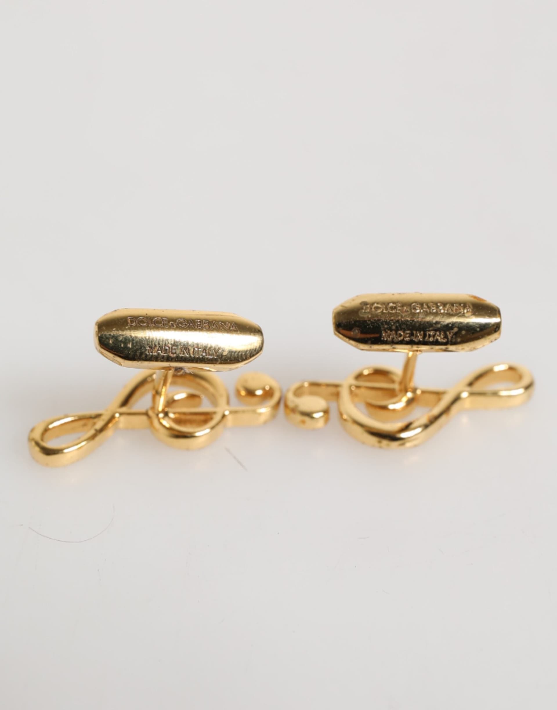 Gold Musical Note Metal Brass Pin Men Accessory Cufflinks - 5