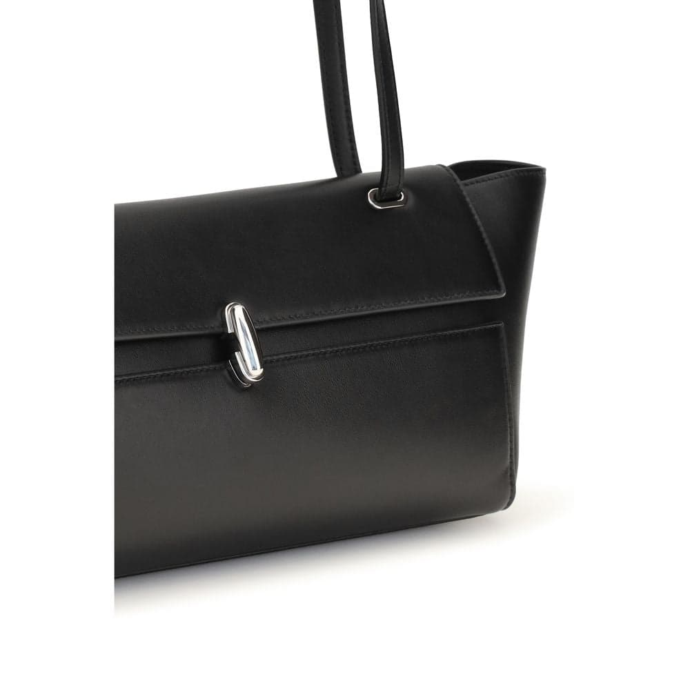 Black Calf Leather Bos Taurus Shoulder Bag - 4