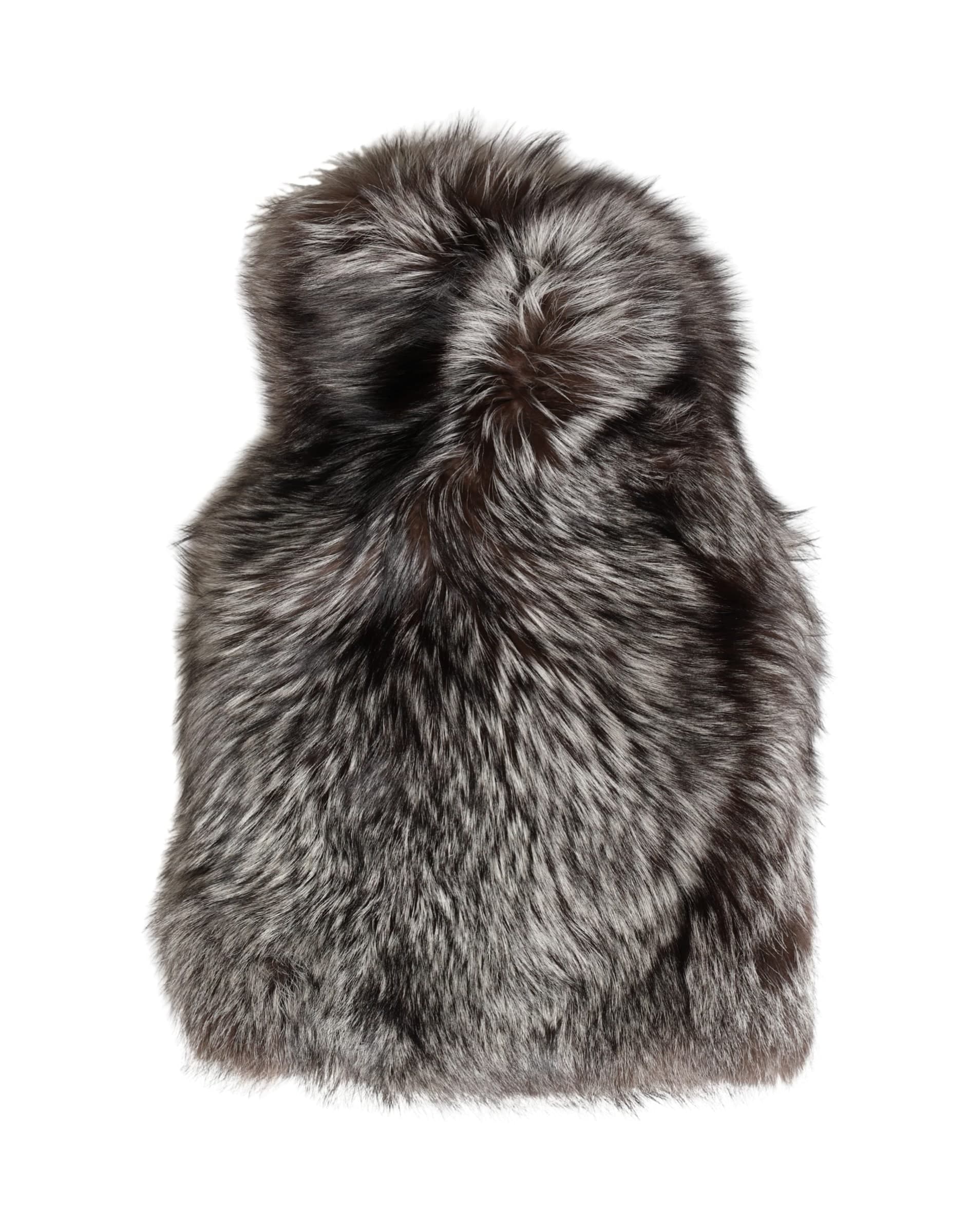 Brown Faux Fur Whole Head Wrap Capello Hat - 3