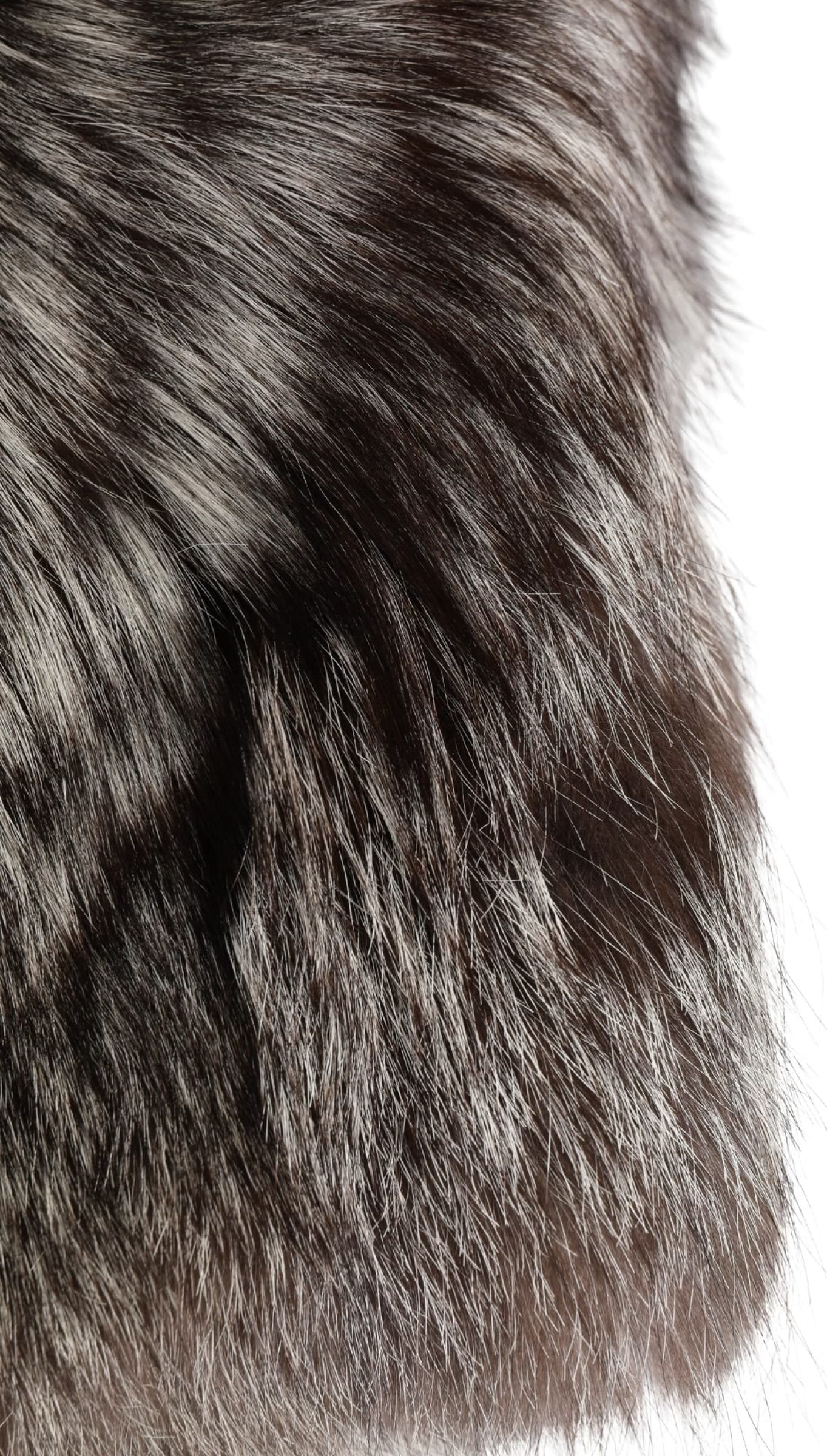 Brown Faux Fur Whole Head Wrap Capello Hat - 4