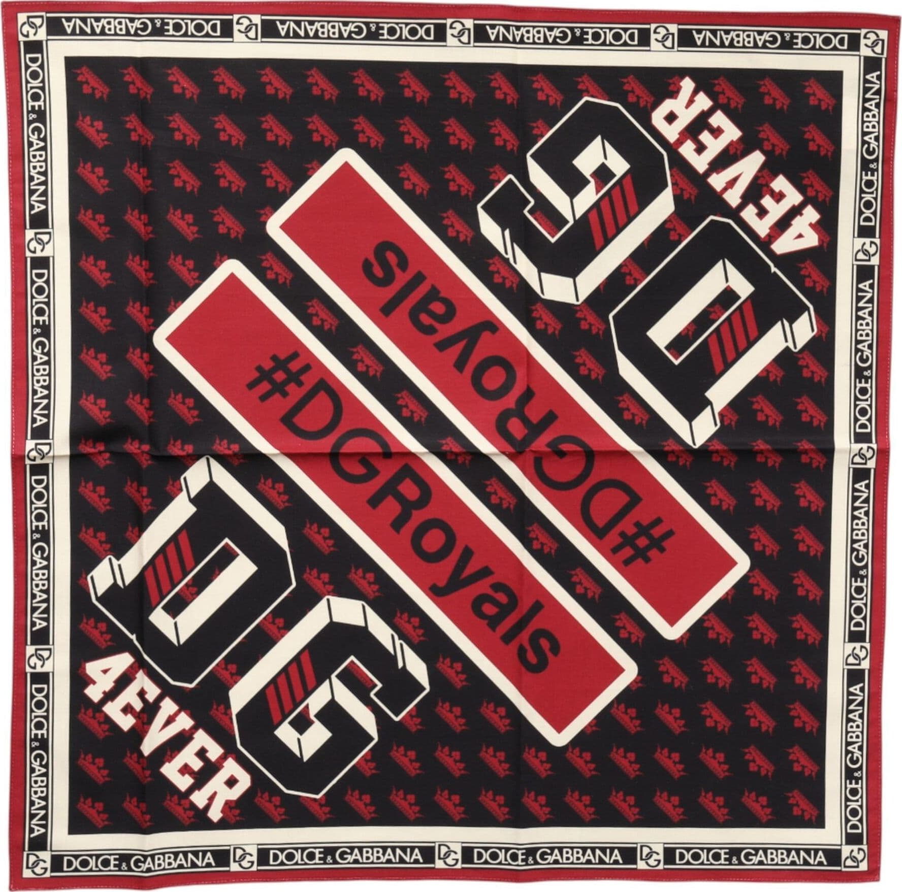 Multicolor #DGRoyals Square Foulard 50cm x 49.5cm Scarf - 3