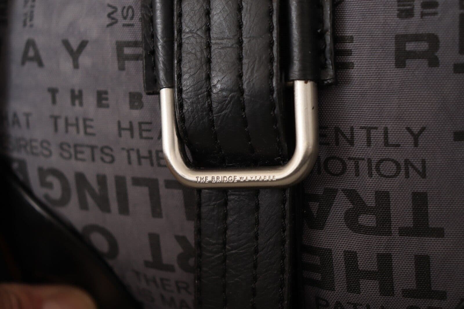 Gray Printed Logo Shoulder Crossbody Purse Bag - 4