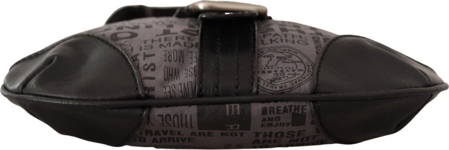 Gray Printed Logo Shoulder Crossbody Purse Bag - 5