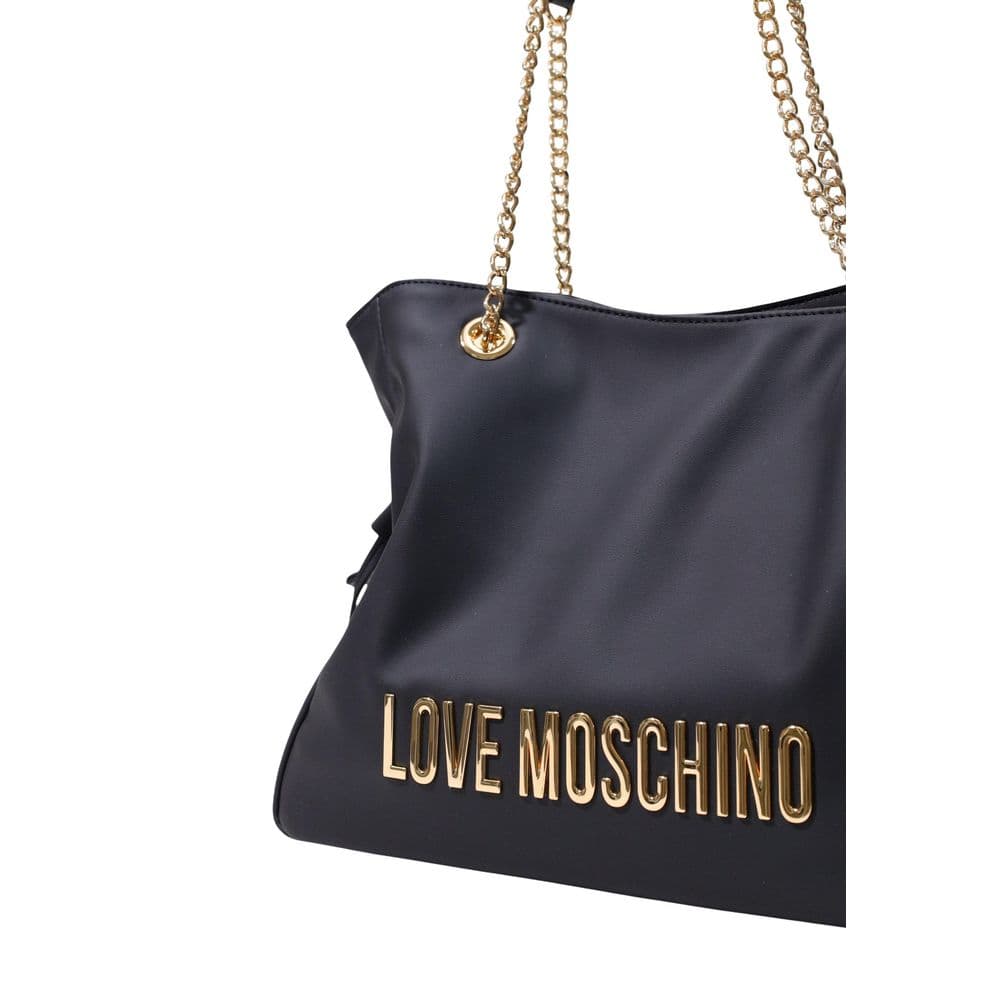Black Polyester Handbag - 4