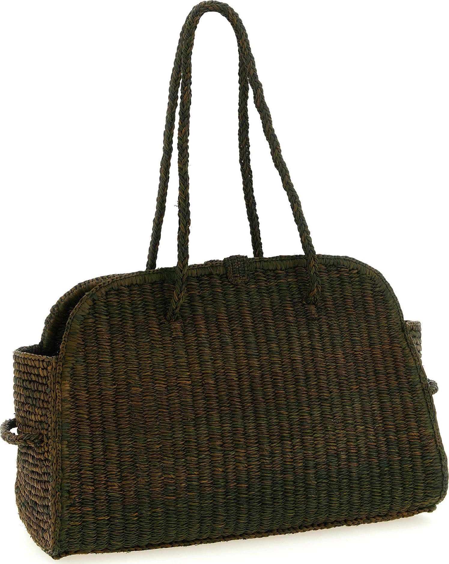 Bicolor Raffia Tote Bag - 2