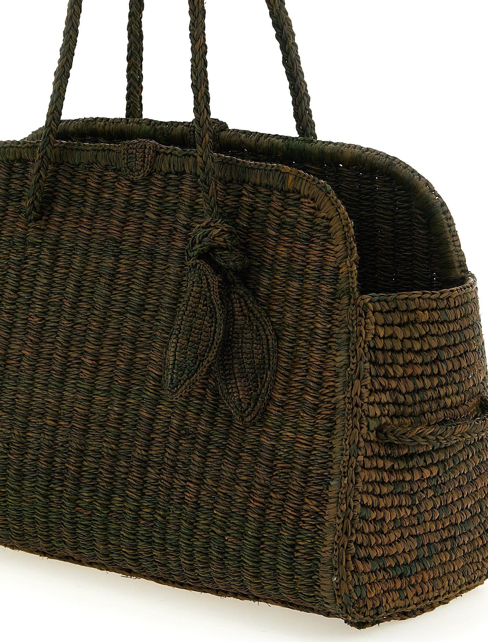 Bicolor Raffia Tote Bag - 3
