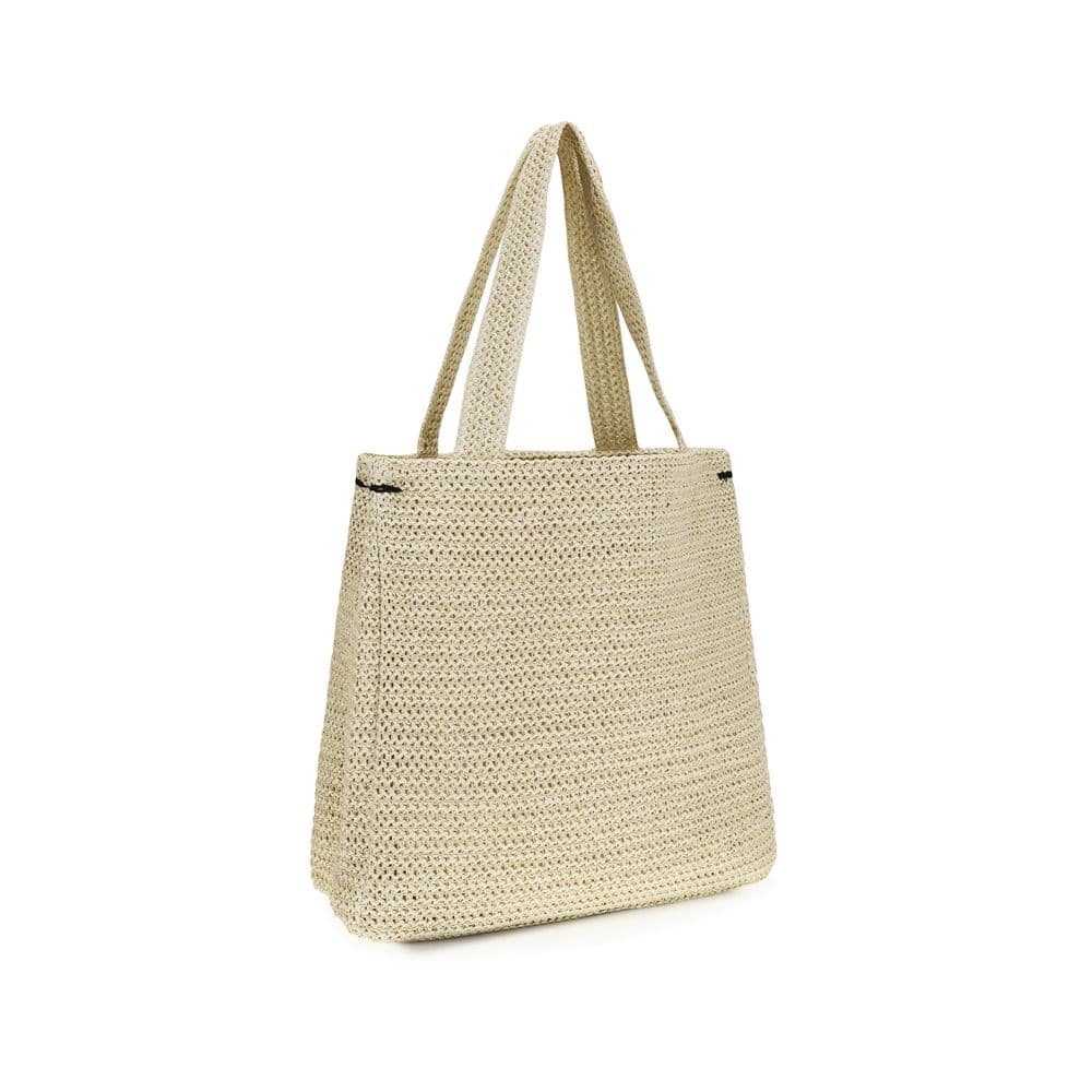 Beige Paper Shoulder Bag - 3