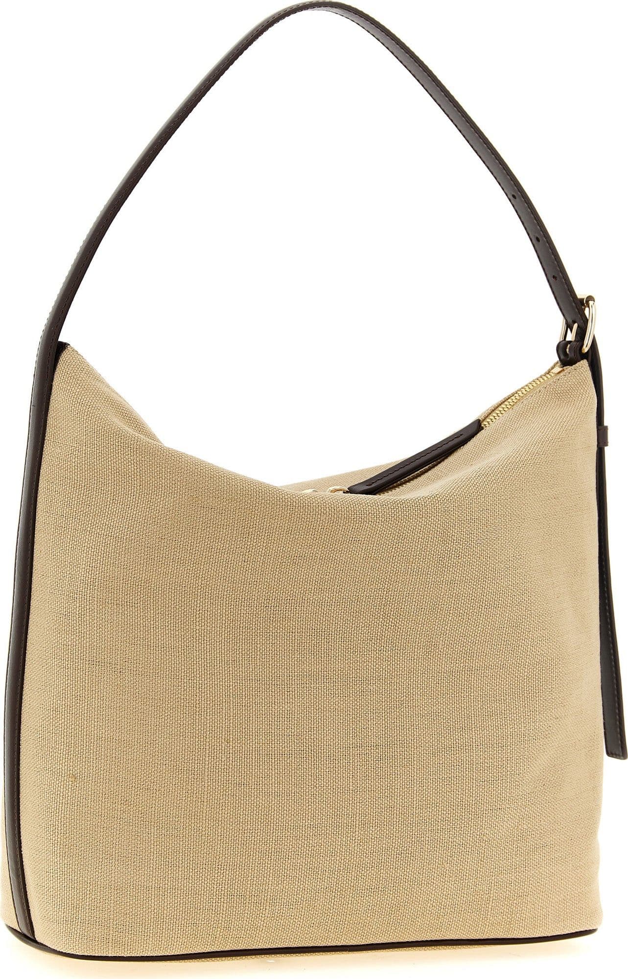 Beige Cotton Shoulder Bag - 2