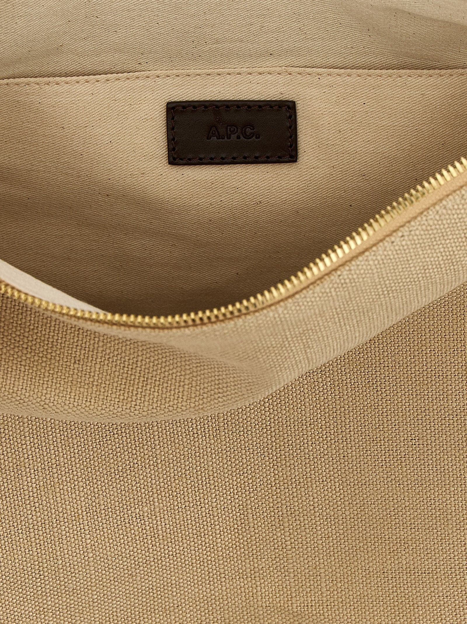 Beige Cotton Shoulder Bag - 4