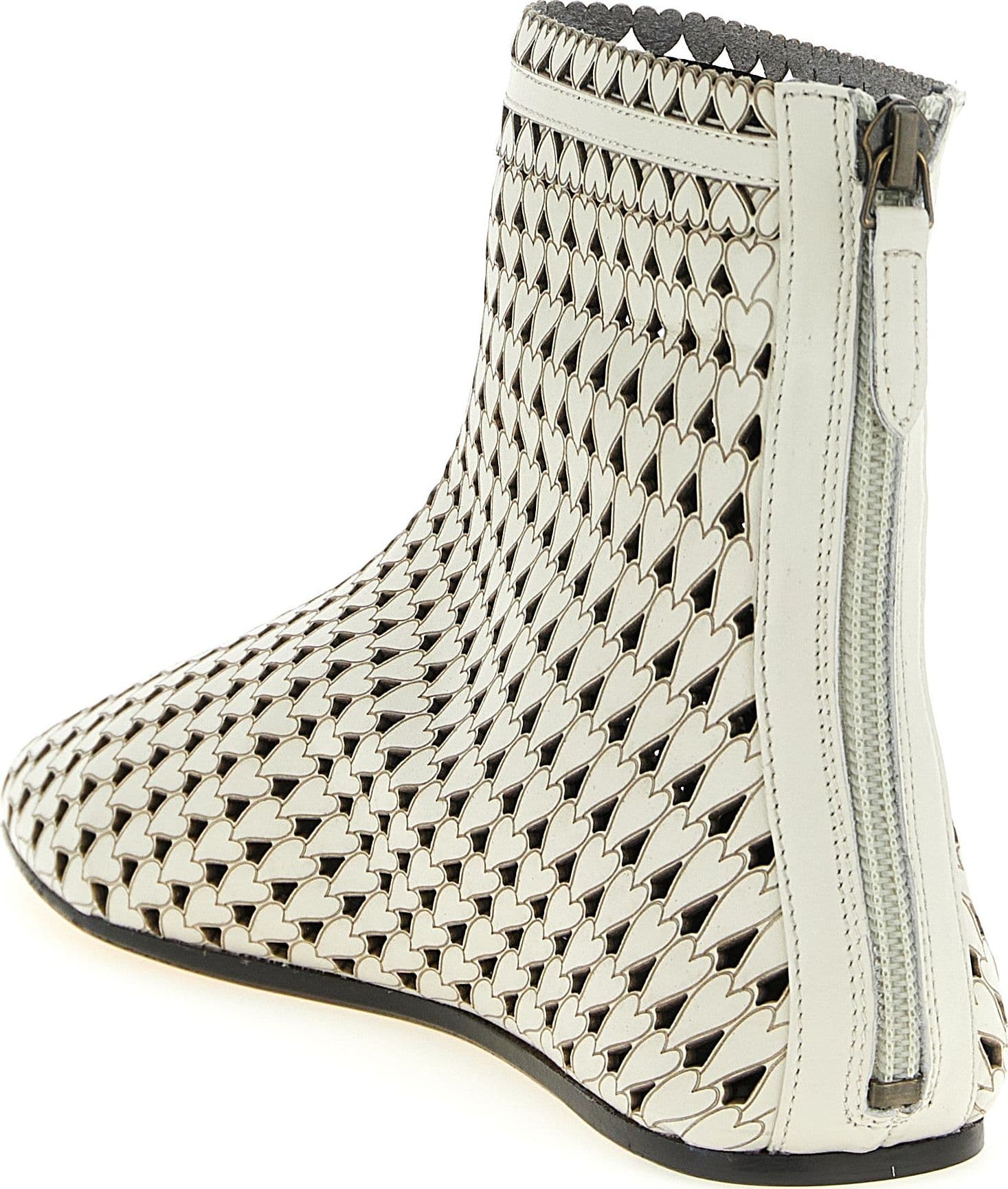 Beige Calfskin Ankle Boots - 3