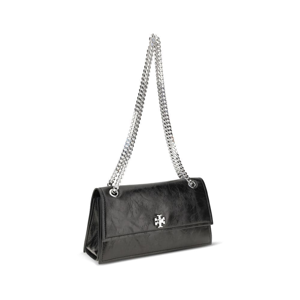 Black Suede Leather Shoulder Bag - 2