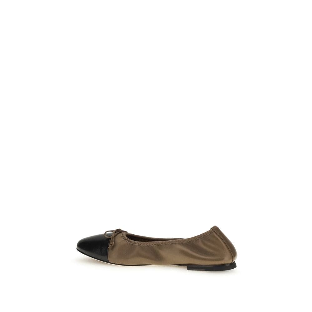 Brown Calf Leather Bos Taurus Ballet Flats - 3